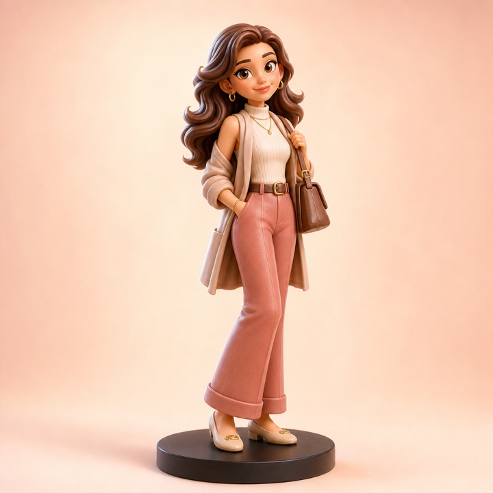 Cinematic animation figure style