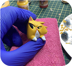 Painting the 3D model by hand