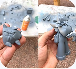 3D printed figure pieces